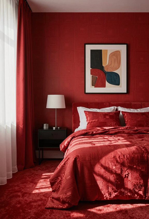 des designs de papier peint rouge uniques