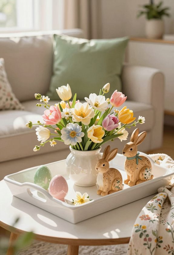 plateaux de service décoratifs vibrants