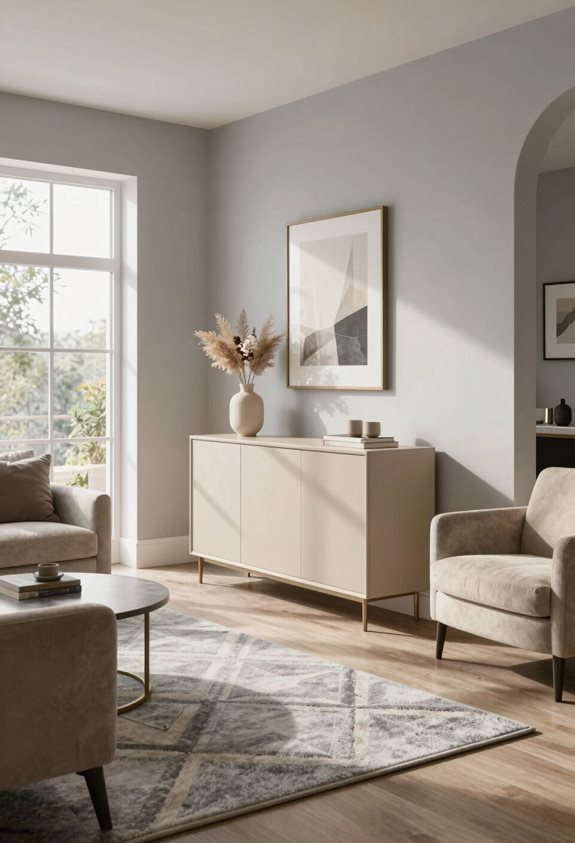 entrée grise beige accueillante