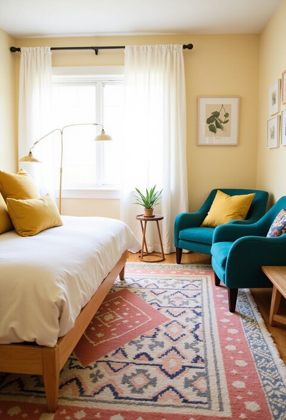 Les meubles d'accent ajoutent de la couleur