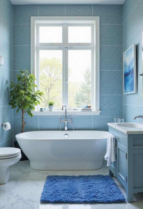 artwork bleu et blanc