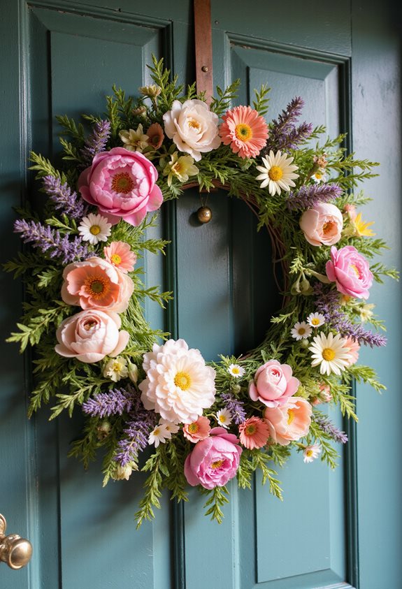 couronne de fleurs bohémienne décor