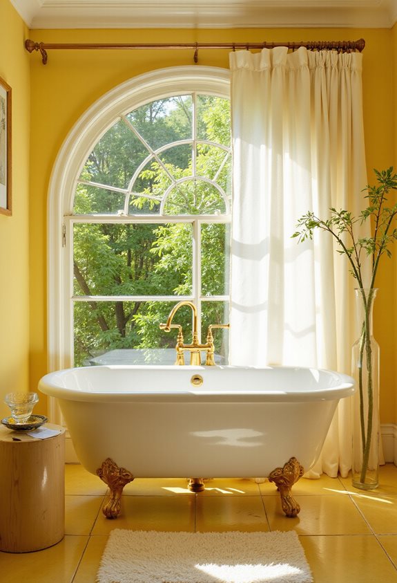 ambiance de salle de bain lumineuse et joyeuse