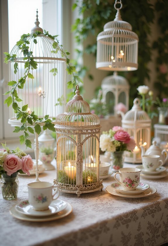 cages à oiseaux charmantes pour la décoration