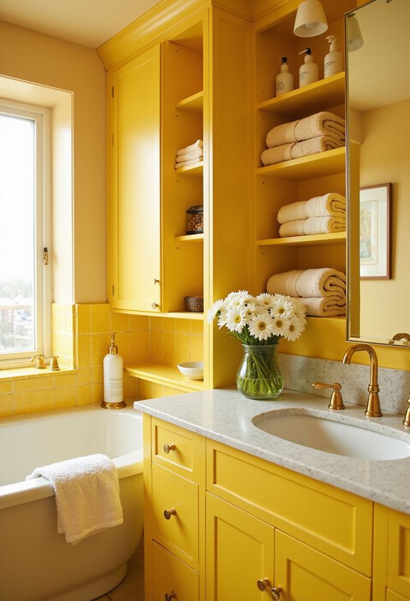 solutions de rangement jaunes et joyeuses