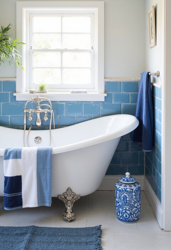 textiles bleus côtiers et confortables