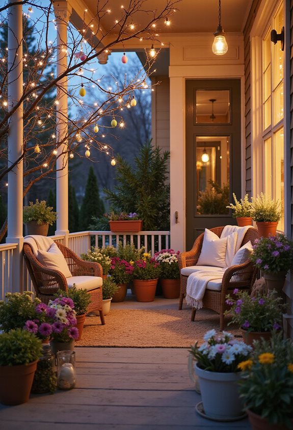 lumières de porche confortables et enchantantes