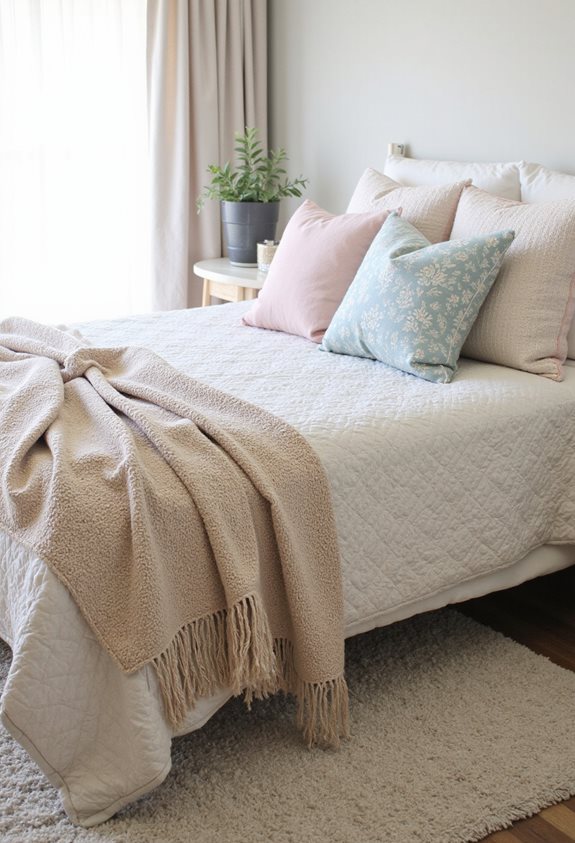 dispositions textiles superposées et confortables