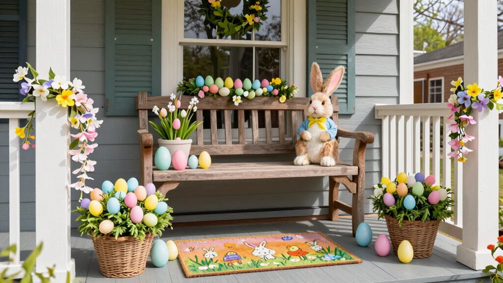 idées de décoration de porche pour Pâques