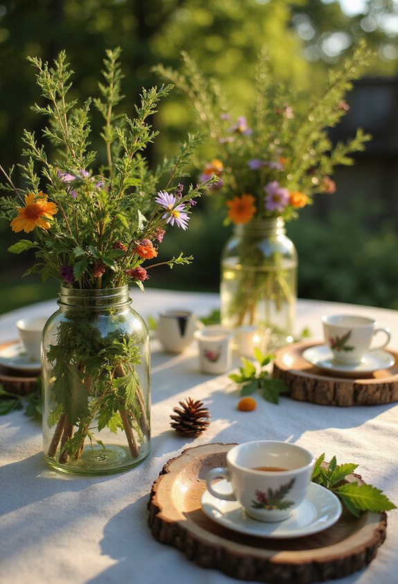 idées de centres de table écologiques