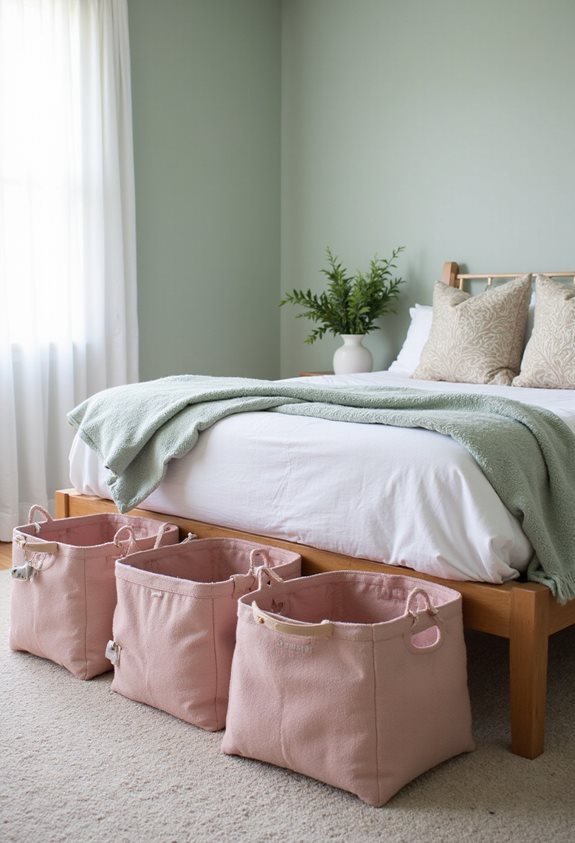 solutions de rangement élégantes en rose