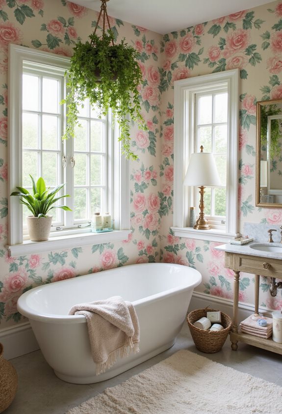 accents floraux pour les salles de bain