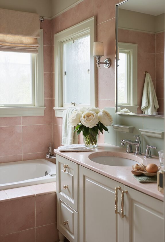 salle de bains inspirée par la forêt tranquillité