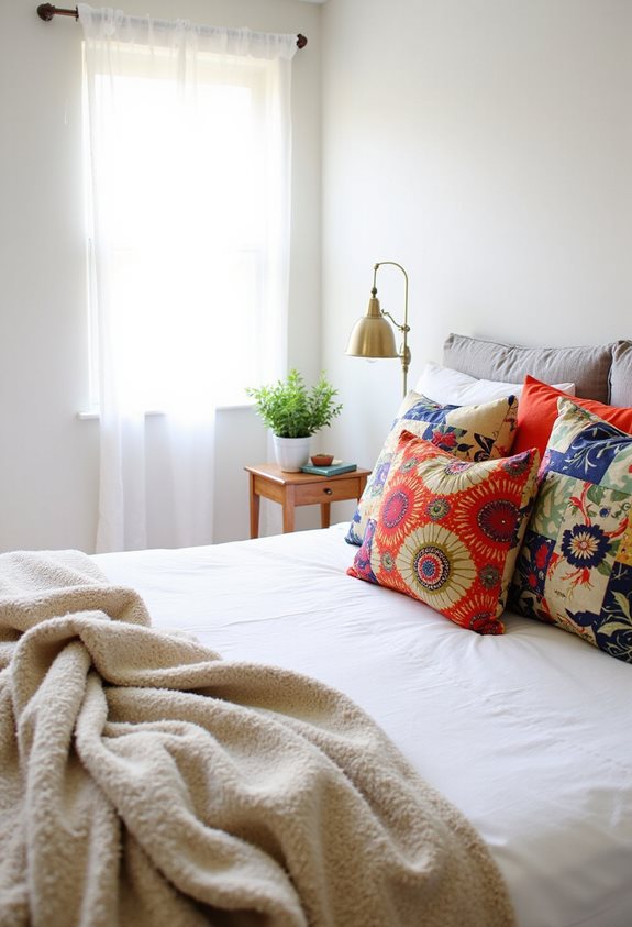 idées de coussins amusantes avec du tissu