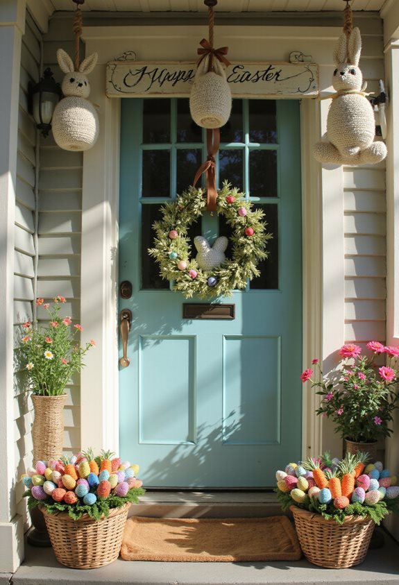 artisanat de Pâques fait main affichage