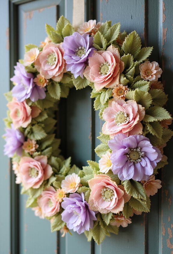 couronne en tissu superposé créativité