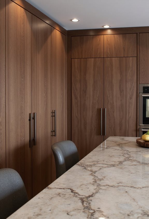 accessoires de cuisine en noyer luxueux