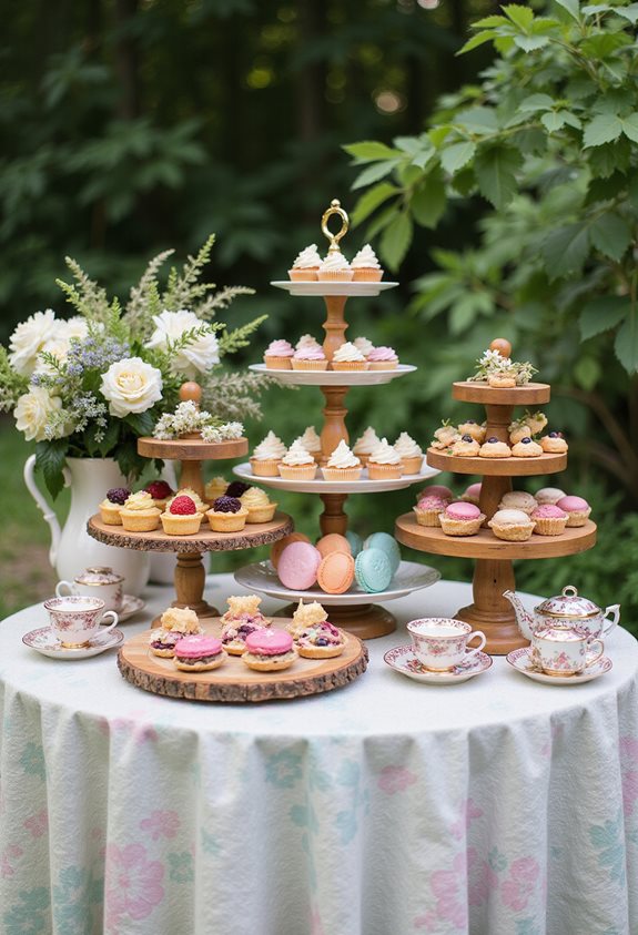 supports à dessert à plusieurs niveaux