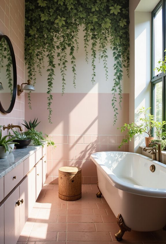 décor de salle de bain inspiré par la nature
