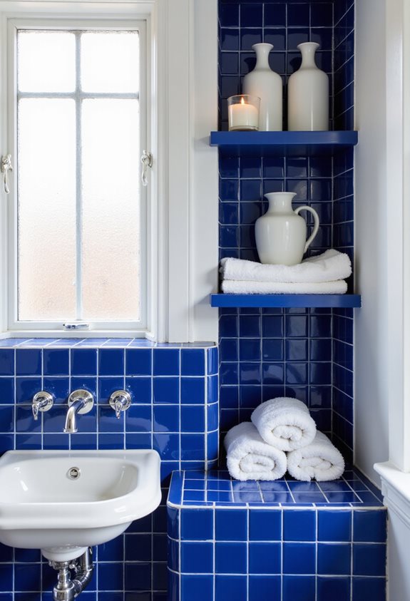 étagères ouvertes pour l'organisation