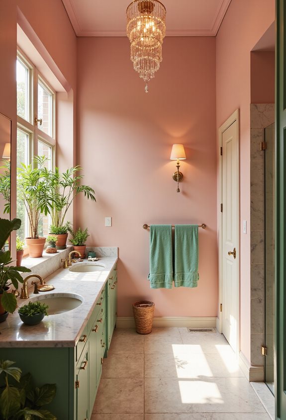 options d'éclairage rose et vert