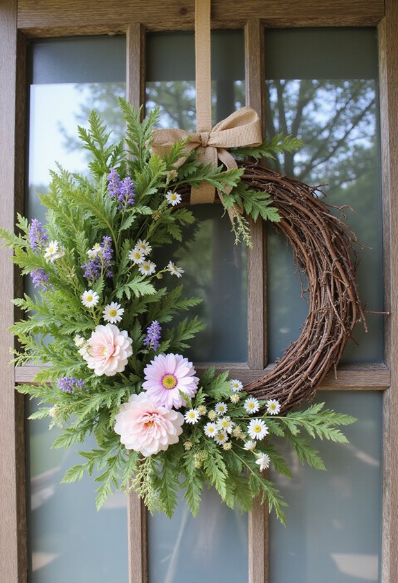 couronnes de porte de ferme rustiques