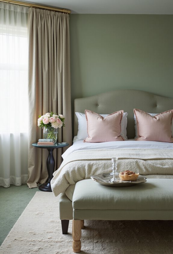 mobilier vert sauge élégance