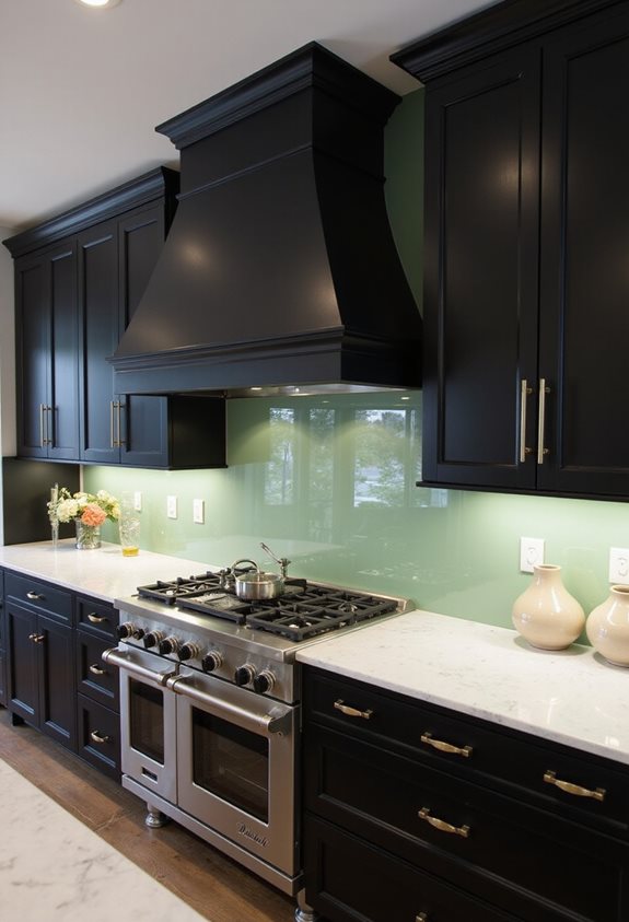 dosseret de cuisine vert sauge