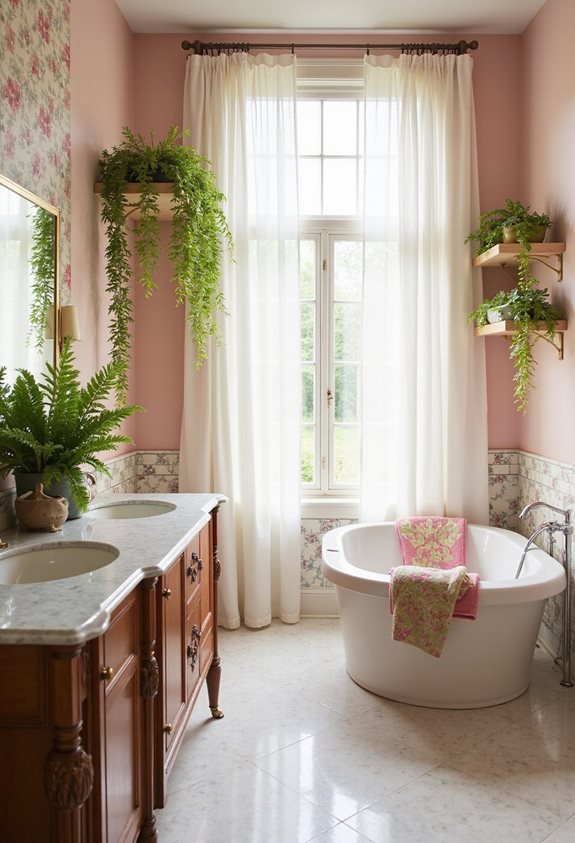 ambiance de spa avec du rose et du vert