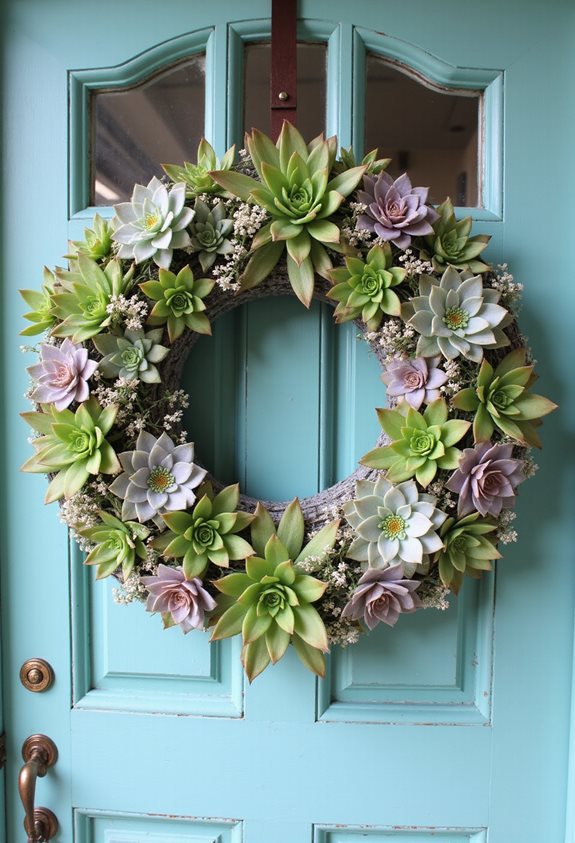 idées de couronnes succulentes de printemps