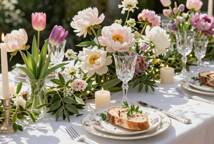 idées de décoration de table de printemps