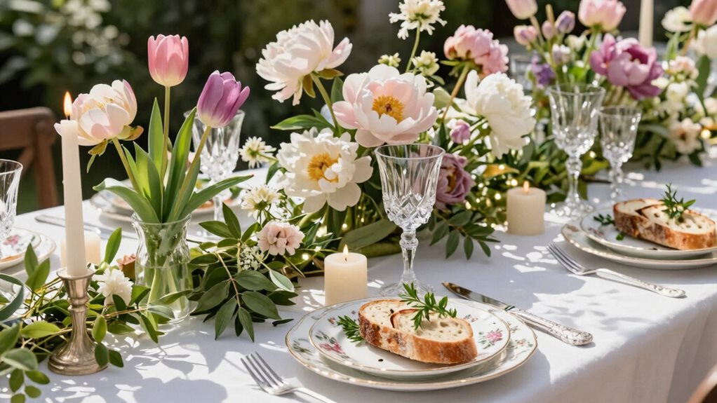 idées de décoration de table de printemps