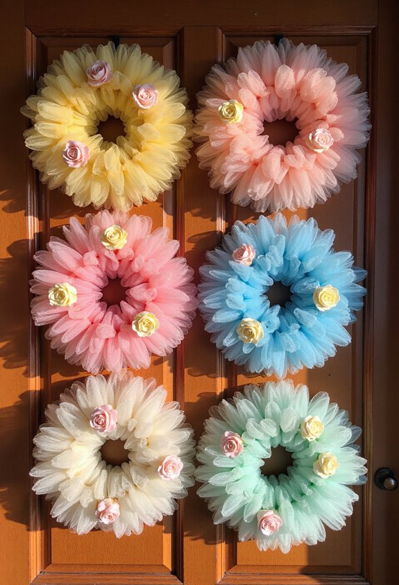 création de couronne en tulle vibrant