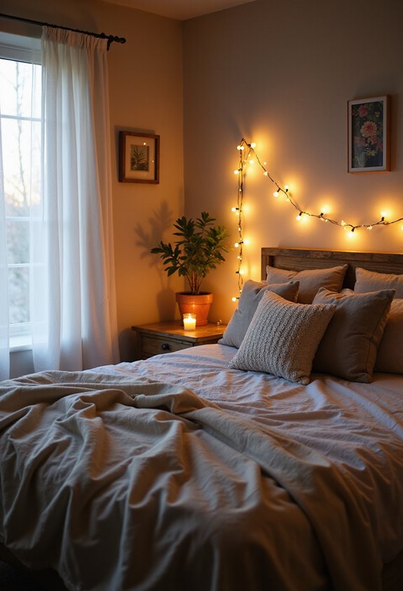 chaînes de lumière chaudes et accueillantes