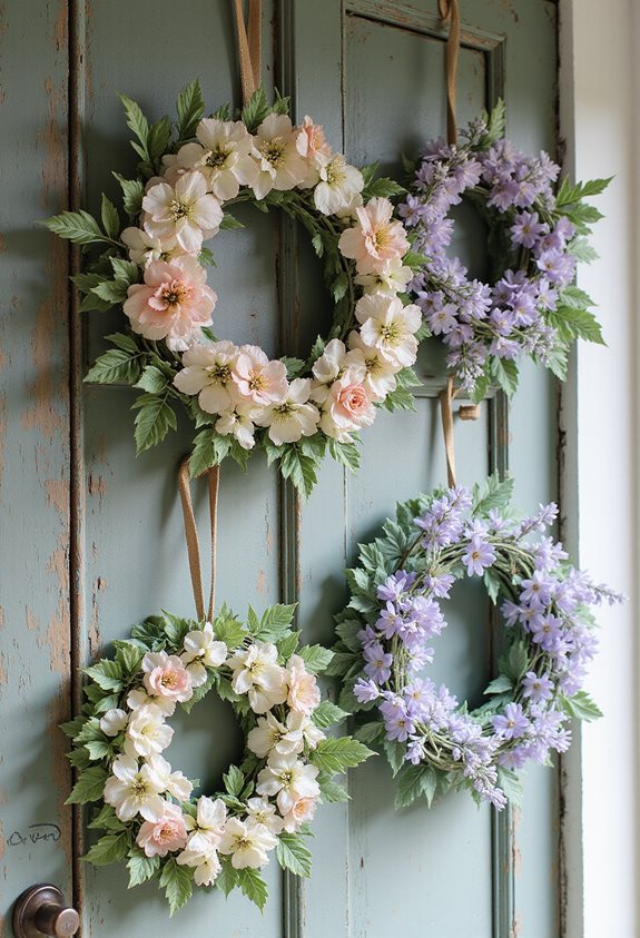 couronnes artistiques sur le thème de l'aquarelle