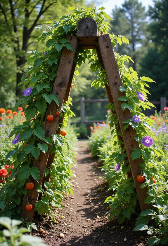 un treillis de jardin en cadre