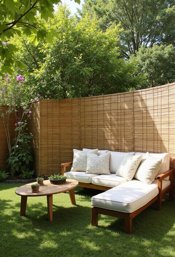 clôture en bambou flexible et abordable