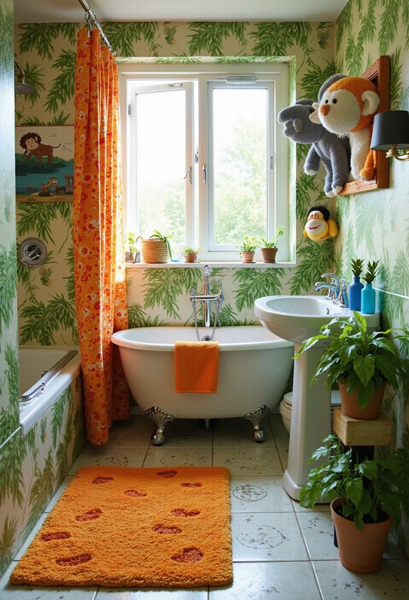 décoration de salle de bain sur le thème des animaux