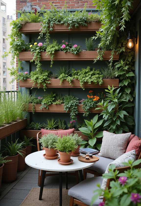design fonctionnel de jardin de balcon