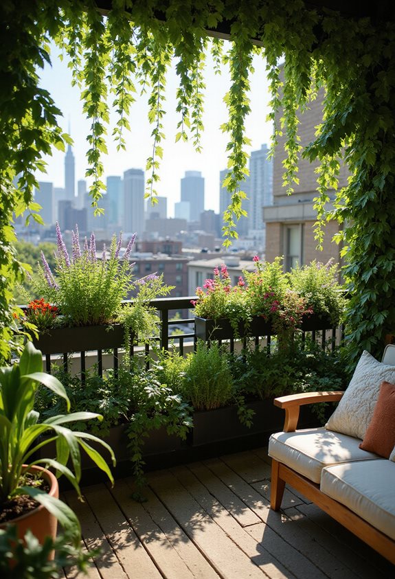 maximisation de l'espace des jardinières de balcon