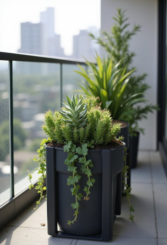 transformation du jardin de poche du balcon