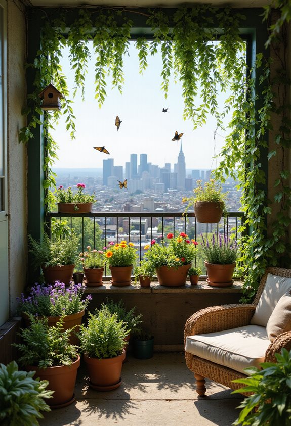 création d'un habitat pour la faune sur un balcon