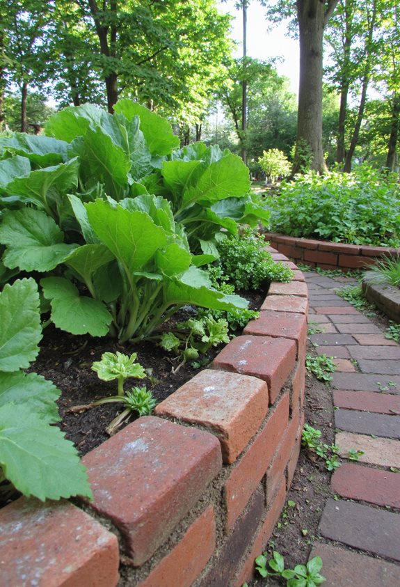 bordure de brique jardin perfection