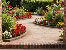 idées de bordure de jardin en briques