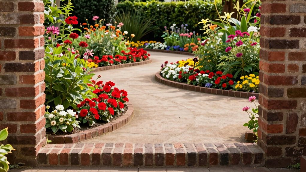 idées de bordure de jardin en briques