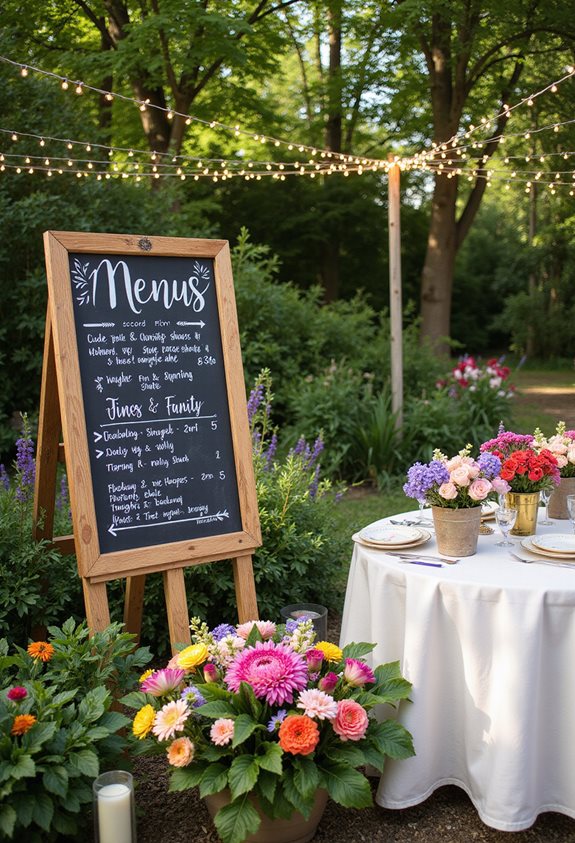 enseignes en ardoise pour événements