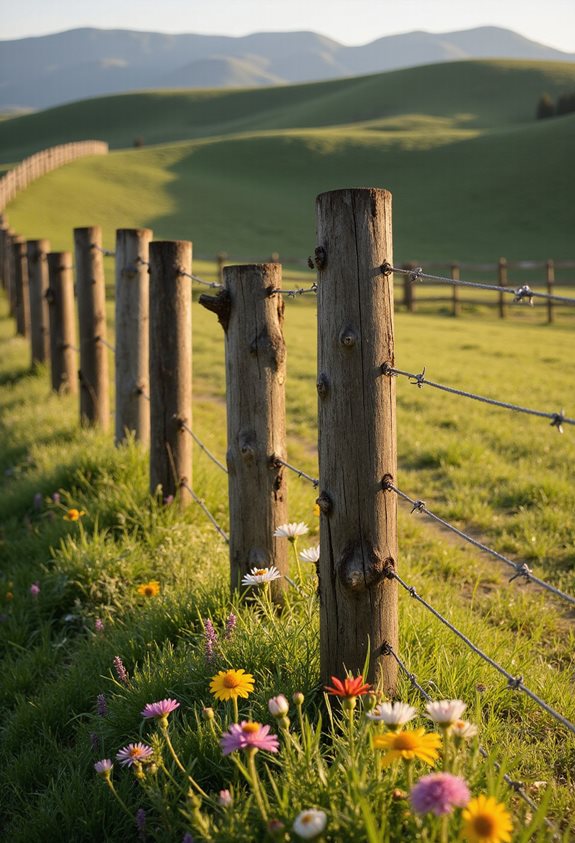 clôture de ranch rustique classique