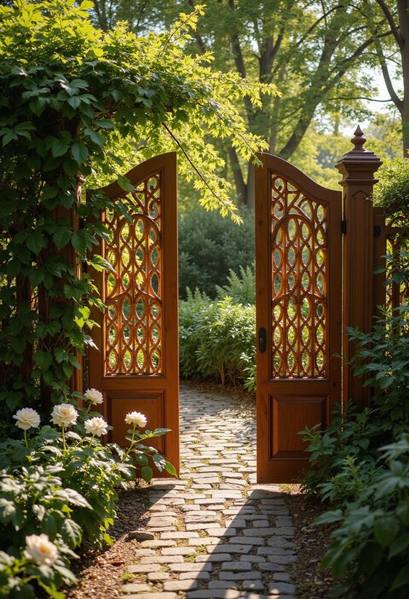 clôture de jardin en bois classique