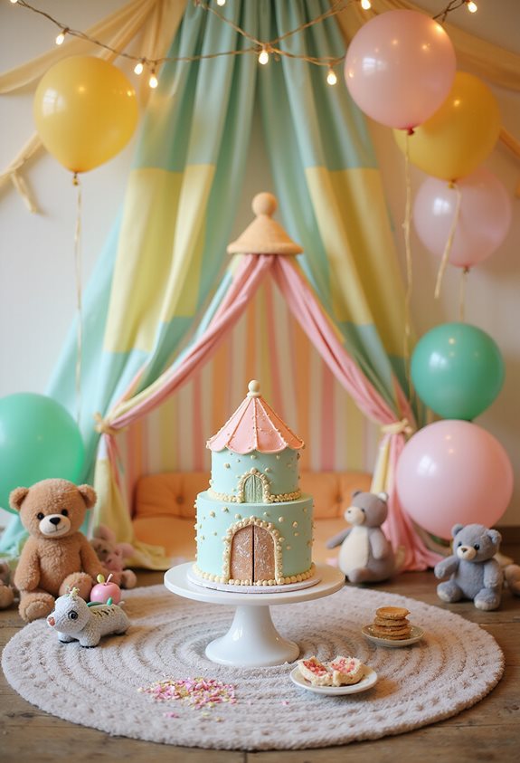 cirque coloré carnaval amusant