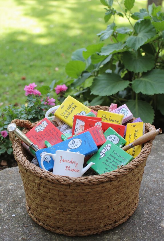 organisation des étiquettes de plantes colorées